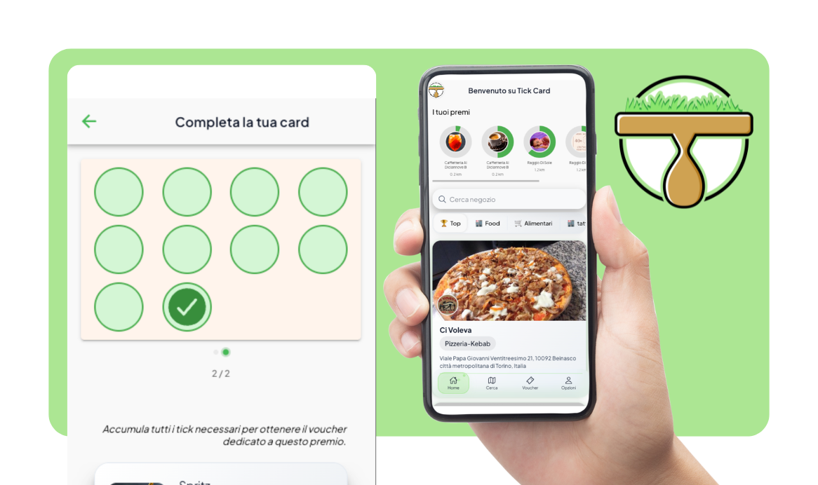 TickCard - Banner progetto Shellonback. TickCard è un progetto in cui Shellonback investe e collabora attivamente.
